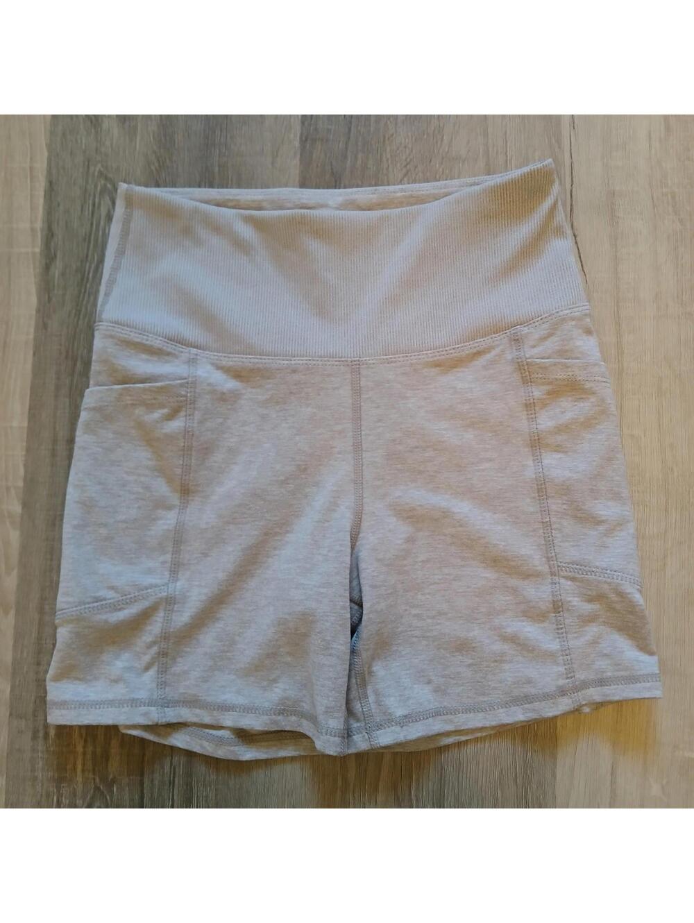 Zobha Women's Size Small Oatmeal Heather Gray Bailey Athletic Shorts